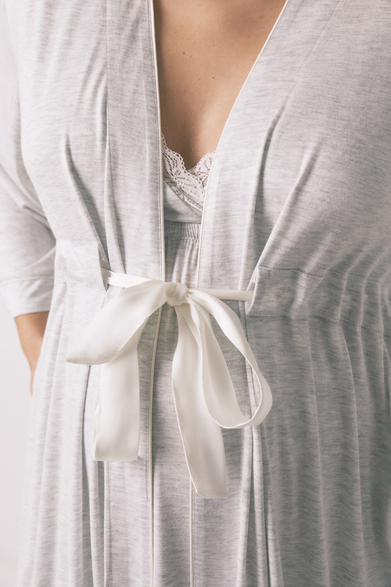 Women'secret Bata maternity con cintur&oacute;n gris