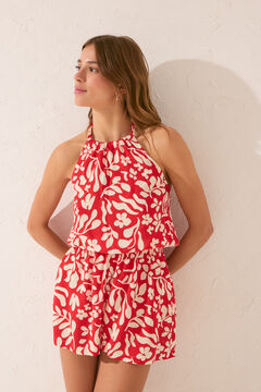Womensecret Jumper halter print rojo estampado