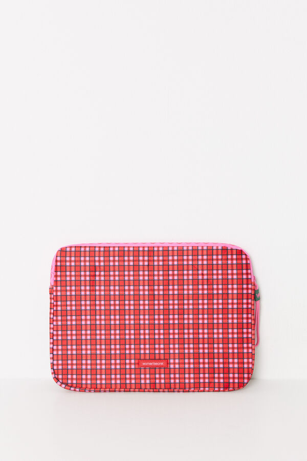 Womensecret Funda laptop neopreno cuadros Smiley estampado