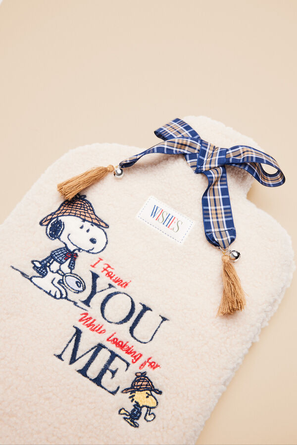 Womensecret Bolsa agua borreguito Snoopy café