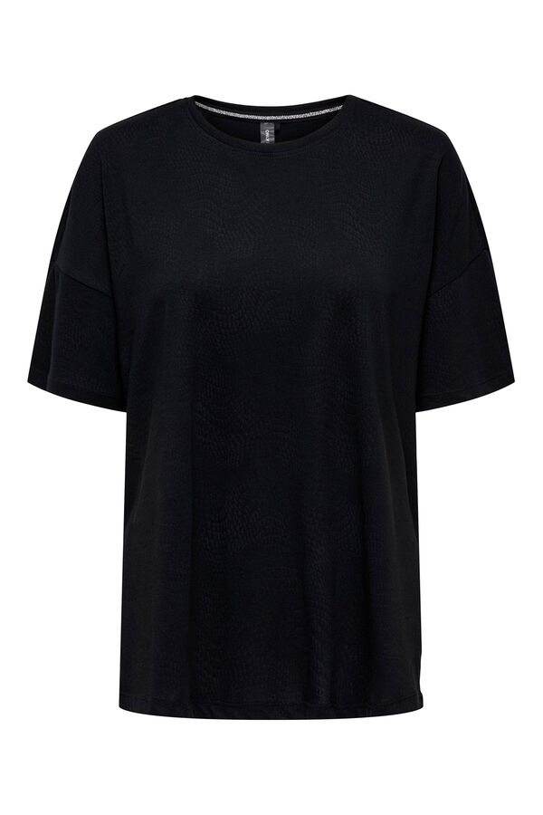 Only Play Playera deportiva de gran tamaño negro
