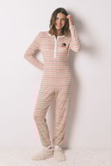 Women'secret Jumpsuit Mafalda mono largo textura jumpsuit con cenefas  estampado