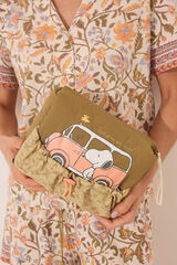 Womensecret Neceser mediano de nailon de Snoopy kaki