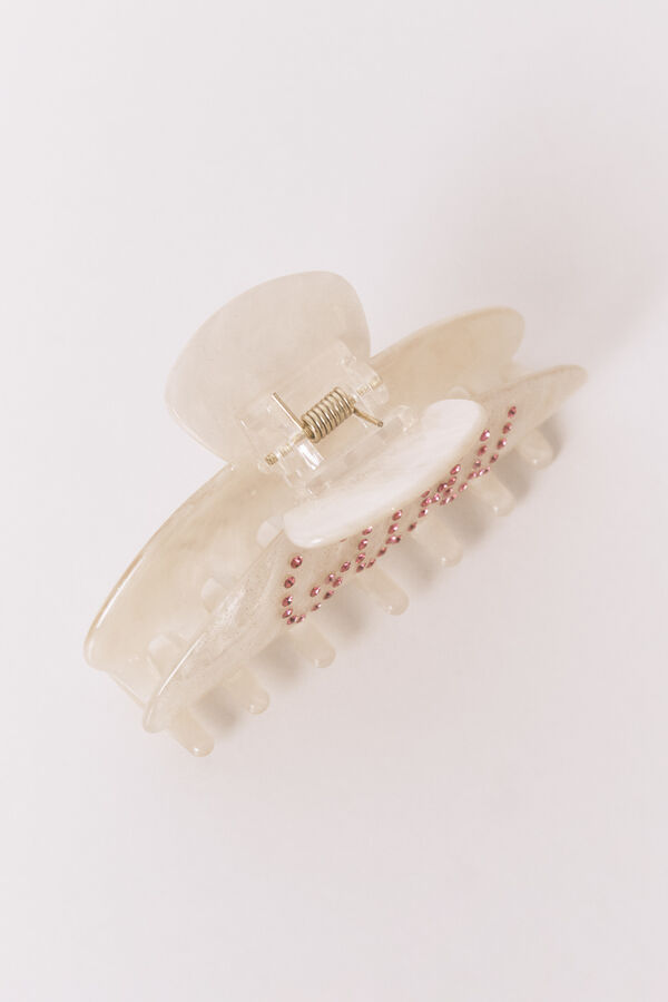 Women'secret Clip "Glow" con efecto jaspeado marfil