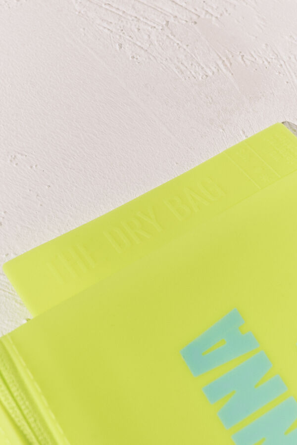 Women'secret Bolsa de traje de ba&ntilde;o impermeable amarilla verde