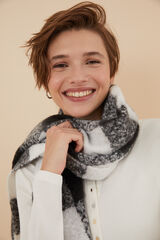 Womensecret Bufanda cuadros Snoopy mohair kaki