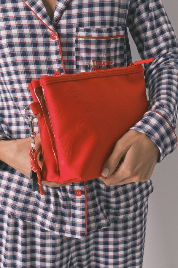 Women'secret Neceser mediano de neopreno con estampado rojo de Snoopy rojo