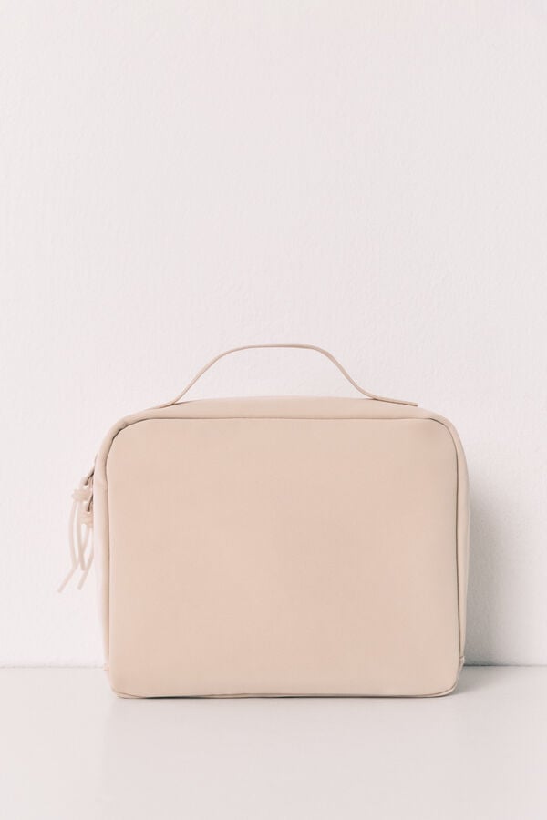 Women'secret Neceser grande malet&iacute;n beige caf&eacute;