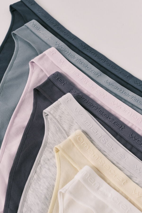 Women'secret Pack 7 panties cl&aacute;sicas de algod&oacute;n soft logo multicolor