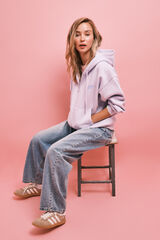 HI&BYE Sudadera con cierre y capucha lila morado/lila