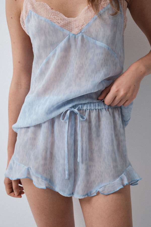 Women'secret Pijama corta de tirantes azul azul