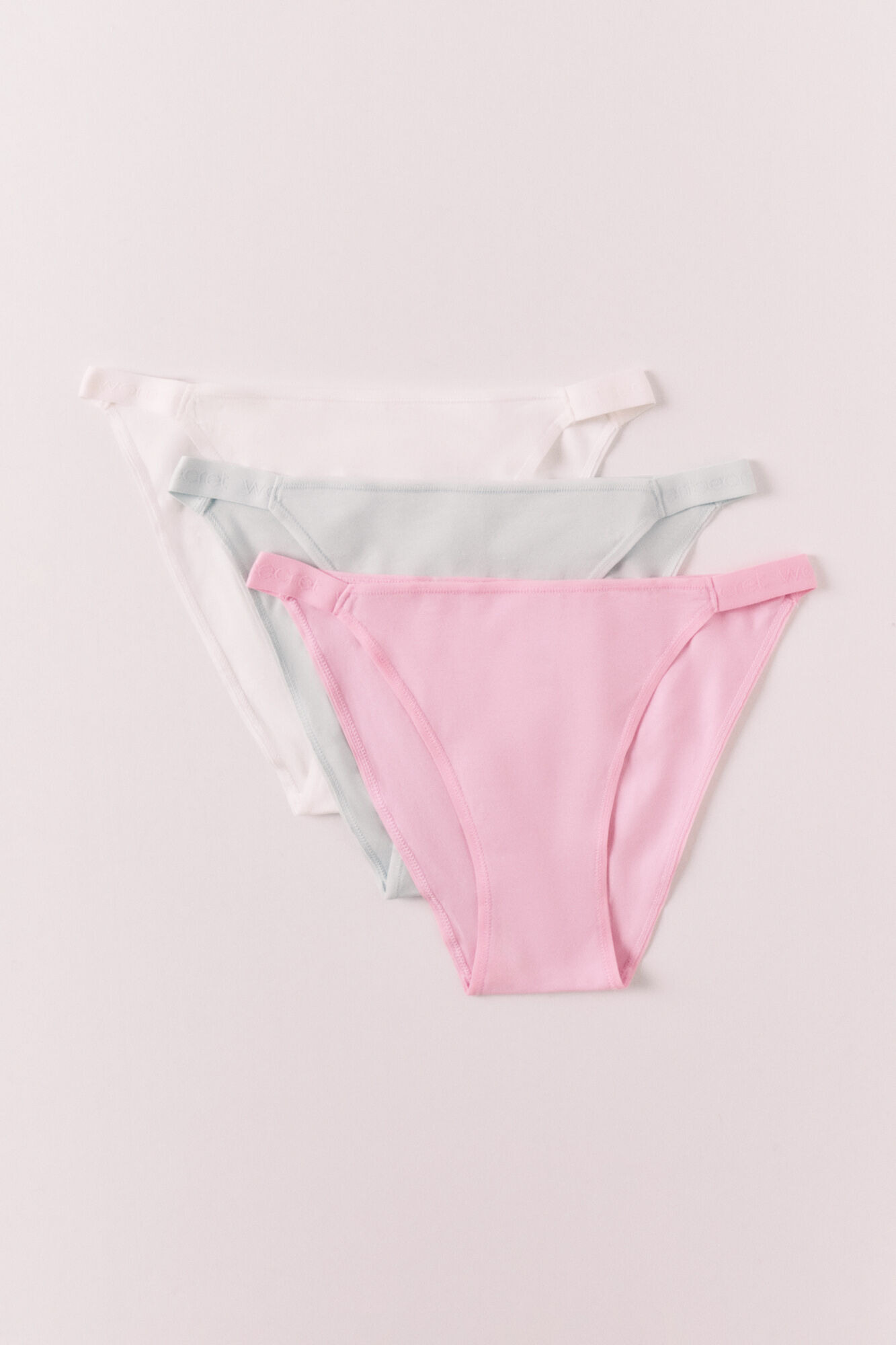Women'secret Pack de 3 panties cl&aacute;sicas de algod&oacute;n con logo