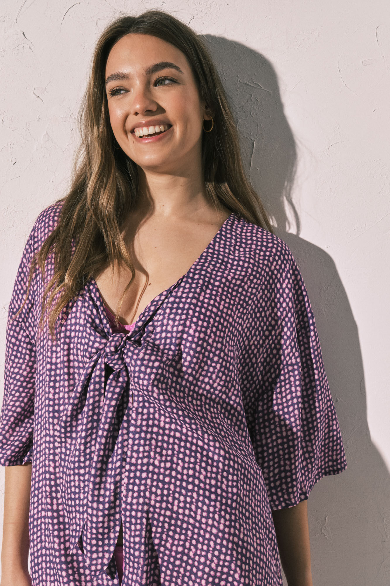 Women'secret Kimono corto estampado de manchas