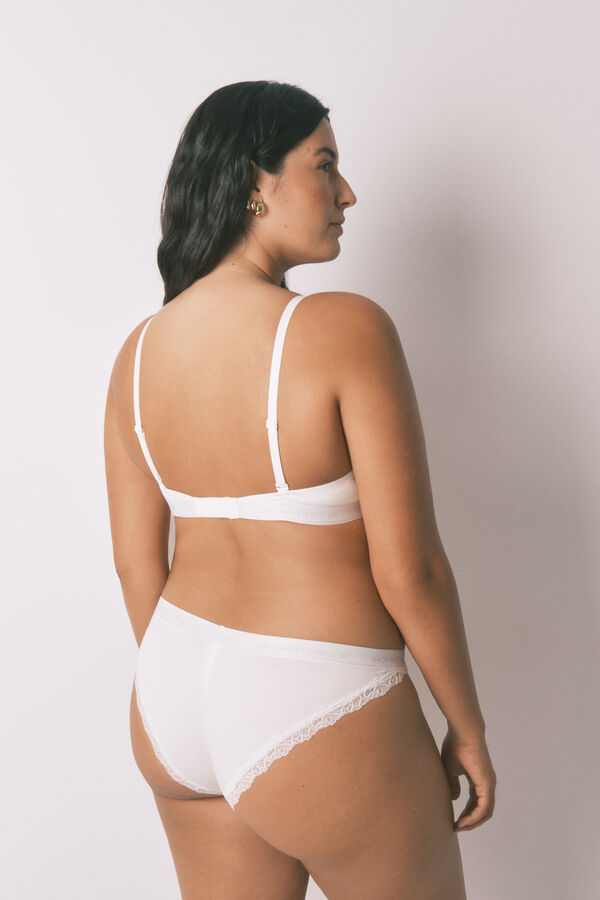Women'secret BEAUTIFUL brasier clásica de algodón blanco marfil