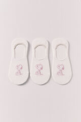 Women'secret Pack 3 calcetines invisibles estampado Snoopy gris
