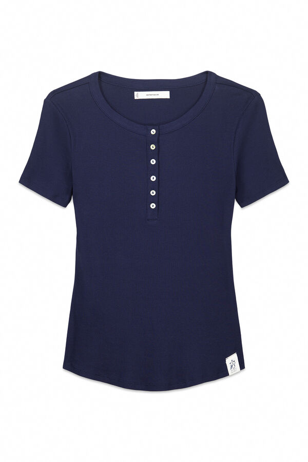 Women'secret Playera manga corta de algod&oacute;n azul azul