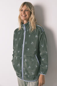 Women'secret Bata de forro polar floral