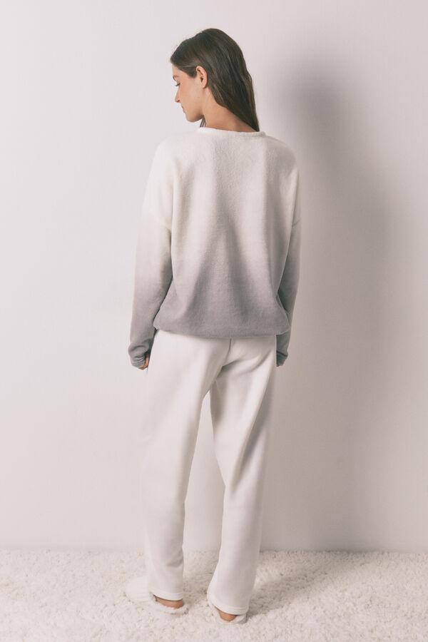 Women'secret Pijama larga de forro polar suave de Snoopy estampado