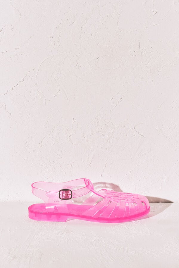 Women'secret Sandalias cangrejeras jelly rosa rosa