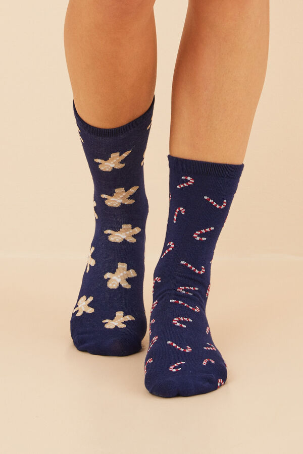 Womensecret Pack 3 calcetines algodón Navidad estampado