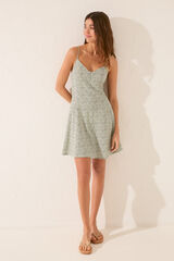Womensecret Vestido corto mini floral short estampado