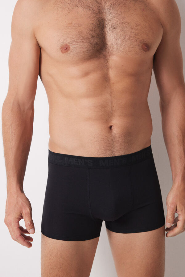 Womensecret Pack 2 calzones bóxer algodón blanco y negro negro