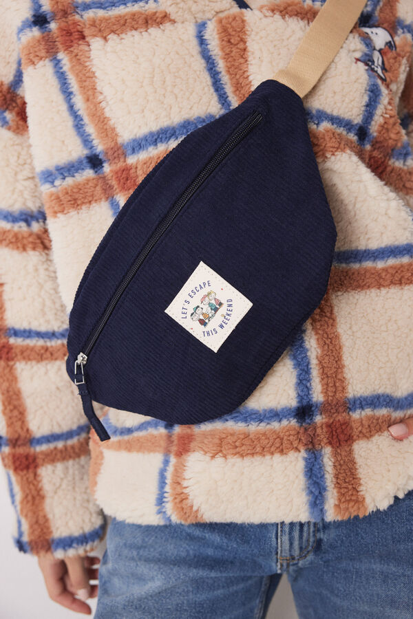 Womensecret Bolsa cangurera pana azul Snoopy azul