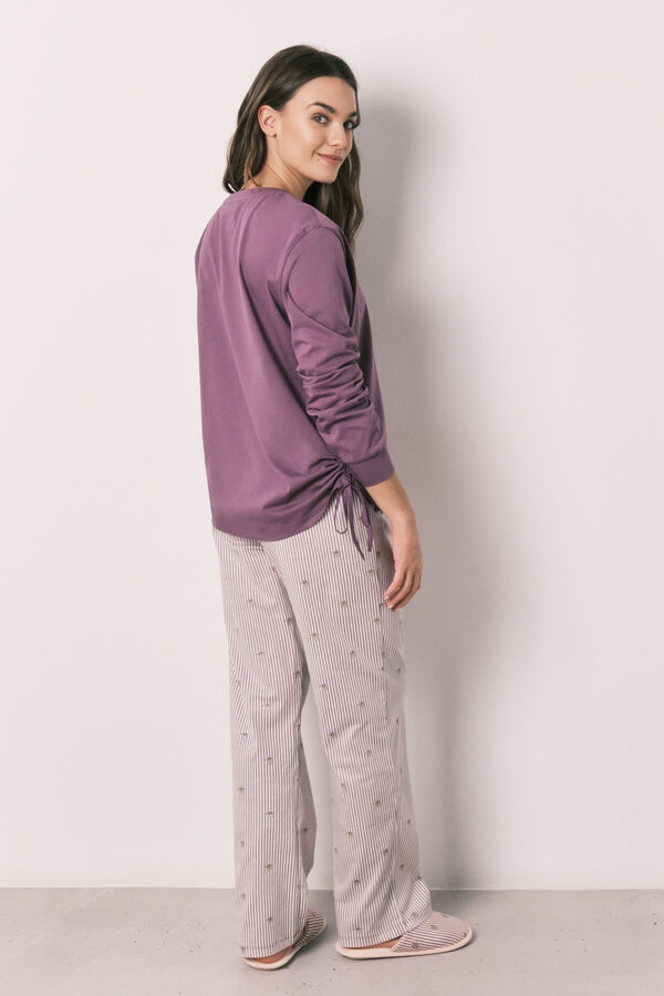 Women'secret Pijama larga de algod&oacute;n Grogu morado/lila