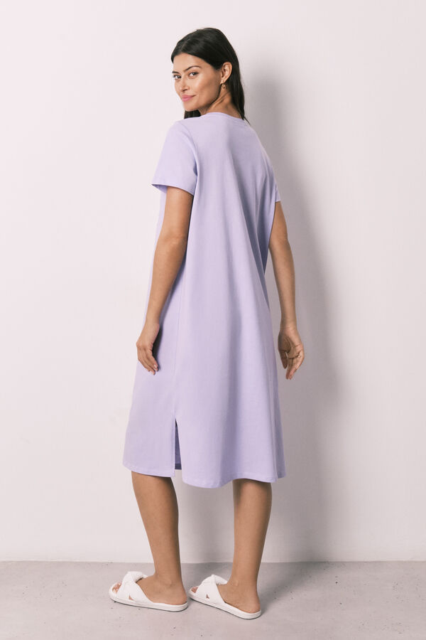 Women'secret Camis&oacute;n de algod&oacute;n Snoopy lila morado/lila