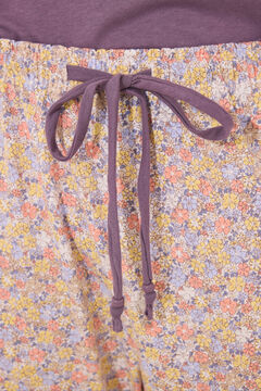 Womensecret Pijama manga corta 100% algodón estampado Snoopy morado/lila