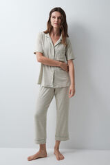 Women'secret Pijama camisera capri estampado verde estampado
