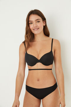 Womensecret VERSATILE Brasier multiposición microfibra negro