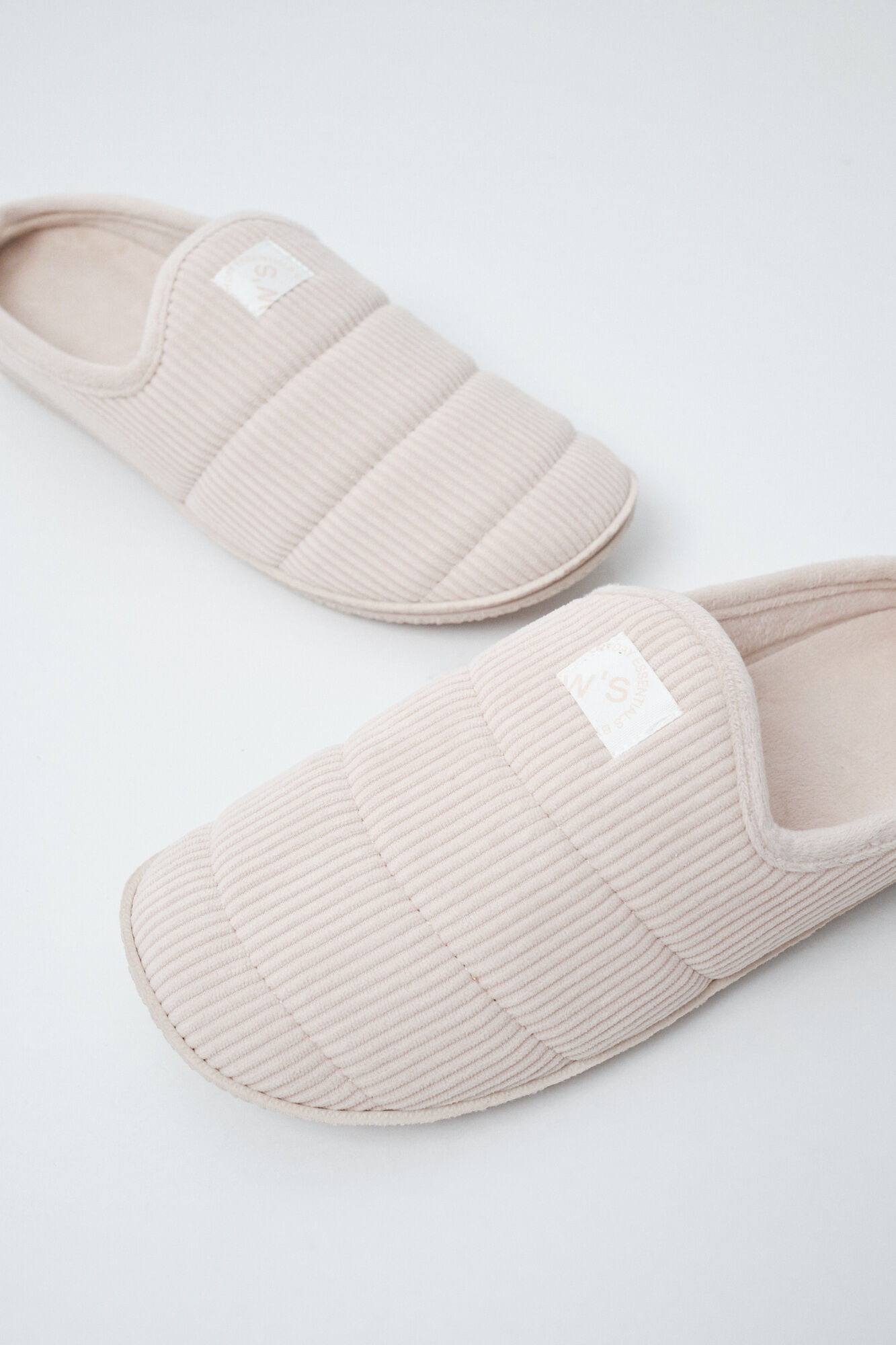 Women'secret Zapatillas de casa de suela acolchada beige