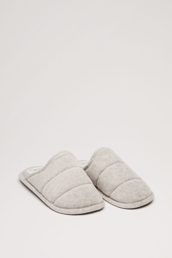 Womensecret Zapatillas casa acolchadas gris gris