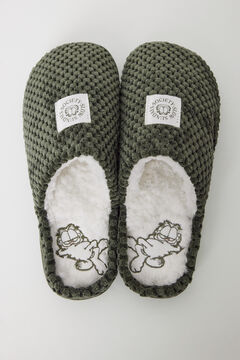 Womensecret Pantuflas para casa con textura de Garfield kaki