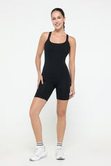 Only Play Mono corto t&eacute;cnico de tirantes  negro