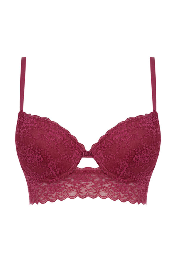 Womensecret BEAUTIFUL Brasier encaje carmín rosa