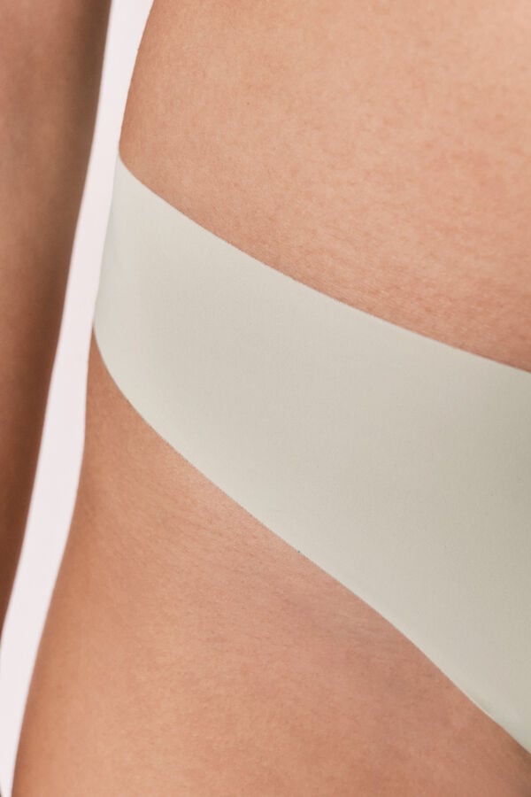 Women'secret Panty cl&aacute;sica sin costura de microfibra verde verde