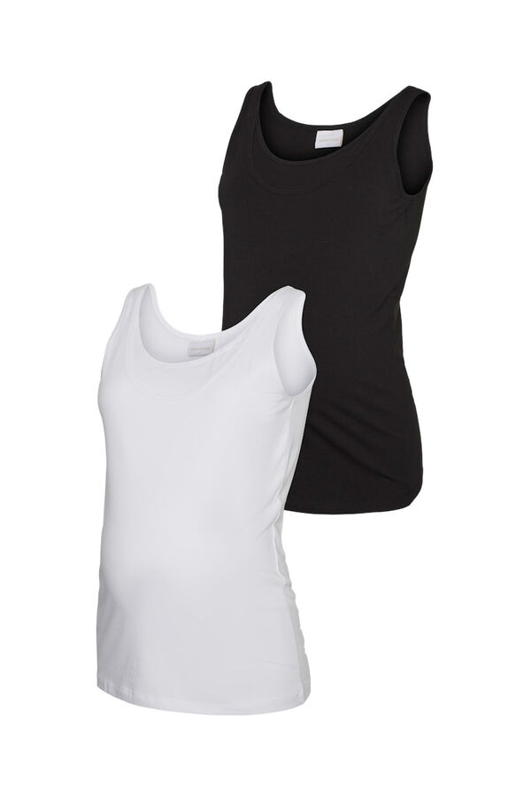 Mamalicious Pack playera de tirantes maternity y lactancia negro