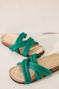Womensecret Sandalia bio con tirantes de neopreno verde verde