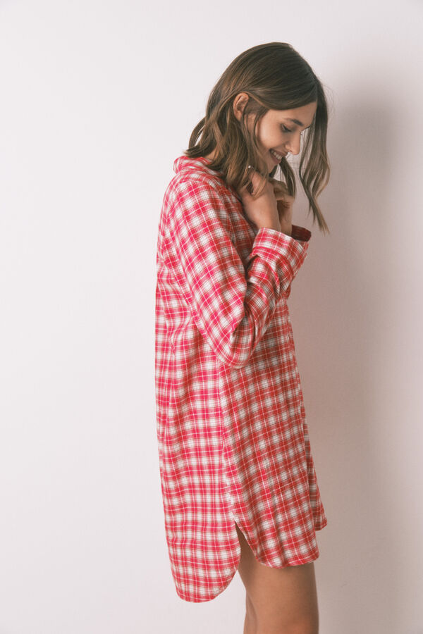 Women'secret Camis&oacute;n midi de algod&oacute;n con estampado rojo rojo