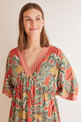 Womensecret Vestido viscosa estampado tropical estampado