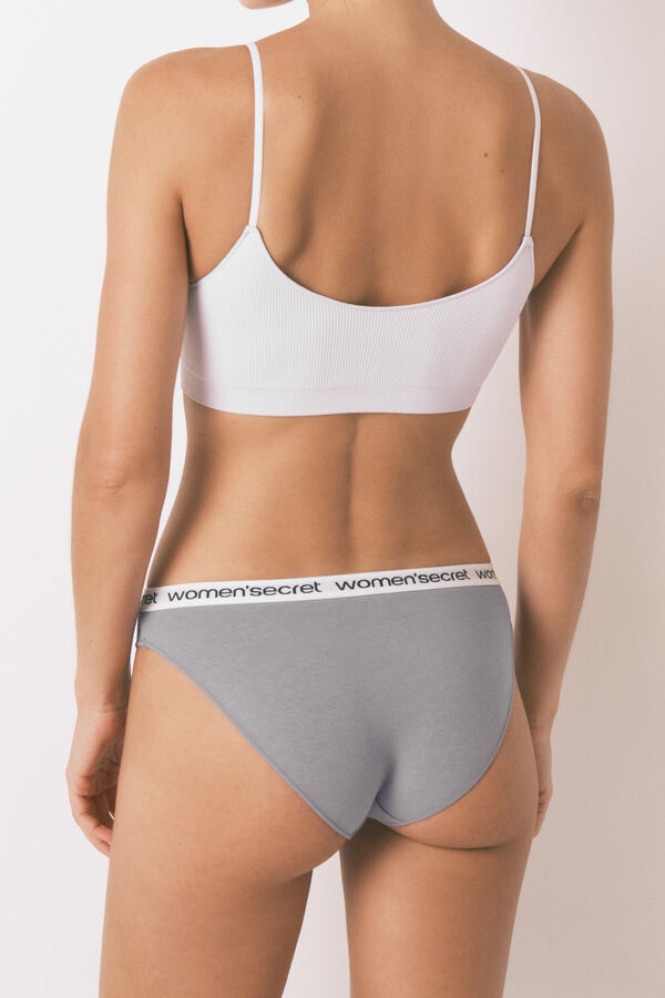Womensecret Pack de 7 panties clásica de algodón en colores vivos blanco