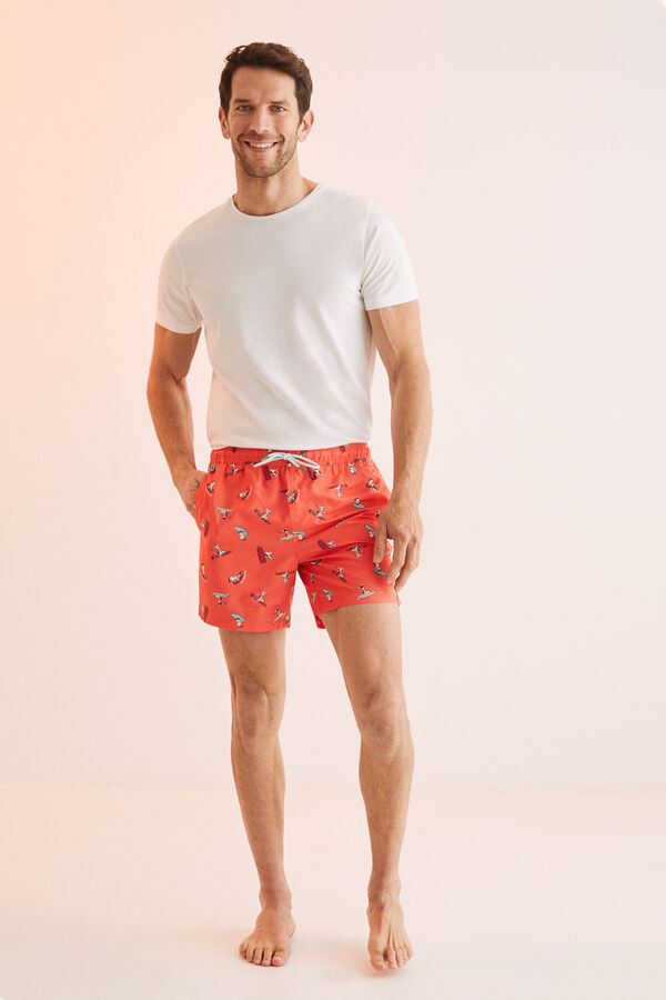 Womensecret Traje de baño hombre Snoopy rojo estampado