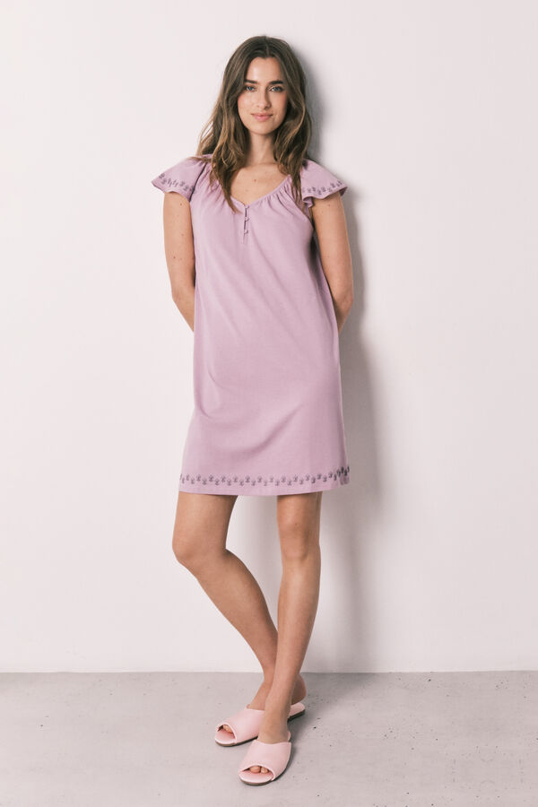 Women'secret Camis&oacute;n corto de 100% algod&oacute;n rosa rosa