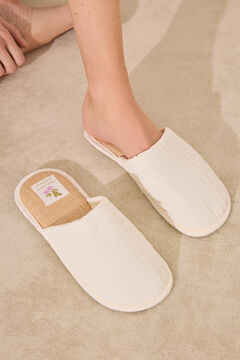 Womensecret Pantuflas para casa color crudo marfil