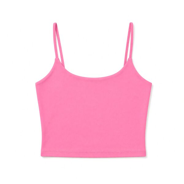 HI&BYE Top con relleno sin costuras rosa rosa