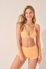 Womensecret Bikini short de canalé naranja naranja