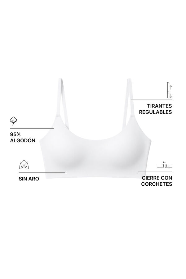 Women'secret GODDESS brasier top foam microfibra blanco blanco