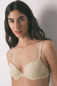 Women'secret Brasier cl&aacute;sico BEAUTIFUL relleno de encaje beige